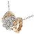Autre Marque Collana a fiori in oro bianco e oro rosa Au750 con diamanti D'oro - vista 3