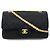 Bolsa de corrente 2way Chanel Matelasse em algodão Preto