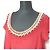 Autre Marque Diagram GRACE CONTINENTAL Vestido de seda y perlas Roja - vista 4