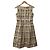 Autre Marque Franco Ferraro ärmelloses Kleid mit Karomuster Beige