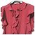Autre Marque iBLUES ärmellose Rüschenbluse aus Seidenmischung Braun Bordeaux - Ansicht 3