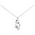 Autre Marque Collana Fiore in Oro Bianco Au750 Zaffiro e Diamante Argento