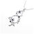 Autre Marque Collana Fiore in Oro Bianco Au750 Zaffiro e Diamante Argento - vista 3