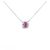 Autre Marque Platinum Ruby Diamond Necklace Red