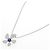 Autre Marque Pt900 Pt850 Saphir Diamant Halskette Blume Silber - Ansicht 2