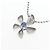 Autre Marque Pt900 Pt850 Saphir Diamant Halskette Blume Silber - Ansicht 4