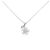 Autre Marque Pt900 Pt850 Blumen-Rosa-Diamant-Halskette Silber
