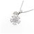 Autre Marque Pt900 Pt850 Blumen-Rosa-Diamant-Halskette Silber - Ansicht 3