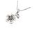Autre Marque Pt900 Pt850 Blumen-Rosa-Diamant-Halskette Silber - Ansicht 4