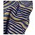 Malha Lame com Riscas Chanel Coco Mark Azul Bege - vista 4