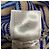 Malha Lame com Riscas Chanel Coco Mark Azul Bege - vista 7