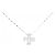 Autre Marque Collana Croce in Oro Bianco Au750 e Diamanti Argento