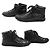 Sneakers alte Chanel in pelle con catena Nero - vista 4