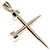 Autre Marque Pendente Cross Nail Au750 D'oro