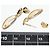 Autre Marque Au750 Diamant-Oval-Ohrringe Golden - Ansicht 3