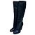 Botas largas de cuero gamuza Gucci Negro