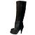 Botas largas de cuero gamuza Gucci Negro - vista 2