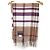 Autre Marque TWEEDMILL Lambswool Check Large Scarf Brown Purple