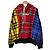 Polo Ralph Lauren Patchwork-Karo-Hoodie aus Baumwolle Rot Blau Gelb