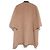Autre Marque Abrigo poncho sin cuello de lana Alberta Ferretti Castaño Beige - vista 2