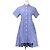 Vestido Sacai Back Open Cutoff Stripe Dress Azul