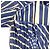 Vestido Sacai Back Open Cutoff Stripe Dress Azul - vista 18