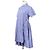 Vestido Sacai Back Open Cutoff Stripe Dress Azul - vista 2