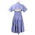 Vestido Sacai Back Open Cutoff Stripe Dress Azul - vista 4