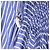 Vestido Sacai Back Open Cutoff Stripe Dress Azul - vista 6