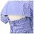 Vestido Sacai Back Open Cutoff Stripe Dress Azul - vista 7