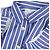 Vestido Sacai Back Open Cutoff Stripe Dress Azul - vista 8