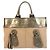 Chloé Borsa Tote Chloe in tela e pelle Beige Bronzo