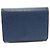 Louis Vuitton Envelope Cartes de Visite Taiga Card Case Blu
