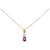 Autre Marque Collar Au750 Rubí y Diamantes Dorado