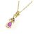 Autre Marque Collar Au750 Rubí y Diamantes Dorado - vista 4