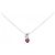 Autre Marque Collana Pt Au750 Rubino e Diamanti Rosso