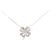 Autre Marque Pt900 Pt850 Clover Diamantenhalskette Silber