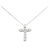 Autre Marque Collar de Cruz con Diamantes Pt900/Pt850 Plata
