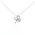 Autre Marque Pt900 Pt850 Clover Diamantenhalskette Silber
