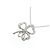 Autre Marque Pt900 Pt850 Clover Diamantenhalskette Silber - Ansicht 3
