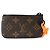 Louis Vuitton Monogram Pochette Cle coin key case Castaño - vista 2
