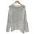Autre Marque Sweater de malha de algodão com penas PLST Marrom
