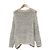 Autre Marque Sweater de malha de algodão com penas PLST Marrom - vista 3