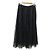 Autre Marque Saia Longa Plissada de Organza Simplicite Preto
