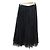 Autre Marque Saia Longa Plissada de Organza Simplicite Preto - vista 2