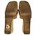Hermès H-Motiv Keilabsatz-Sandalen aus Holz 36 Beige - Ansicht 5