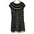Chanel Icon Button Tweed Strickkleid Schwarz Weiß Beige Golden