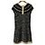 Chanel Icon Button Tweed Strickkleid Schwarz Weiß Beige Golden - Ansicht 2