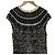 Chanel Icon Button Tweed Strickkleid Schwarz Weiß Beige Golden - Ansicht 3