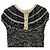 Chanel Icon Button Tweed Strickkleid Schwarz Weiß Beige Golden - Ansicht 6